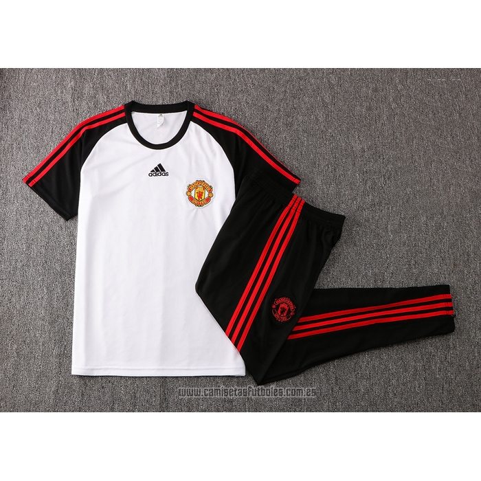 Chandal del Manchester United Manga Corta 2021-2022 Blanco
